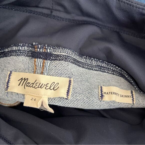 NWT Madewell Maternity Over-The-Belly High-Rise Skinny Jeans in Smithley Wash - Picture 9 of 10